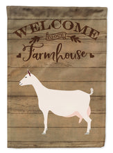 Load image into Gallery viewer, Saanen Goat Welcome Flag Canvas House Size CK6833CHF