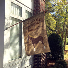 Load image into Gallery viewer, Percheron Horse Welcome Flag Canvas House Size CK6850CHF