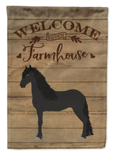 Load image into Gallery viewer, Friesian Horse Welcome Flag Canvas House Size CK6859CHF