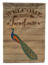 Load image into Gallery viewer, Indian Peacock Peafowl Welcome Flag Canvas House Size CK6869CHF