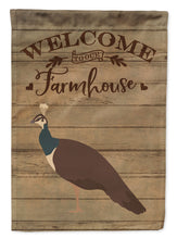 Load image into Gallery viewer, Indian Peahen Peafowl Welcome Flag Canvas House Size CK6871CHF