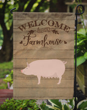 Load image into Gallery viewer, English Large White Pig Welcome Garden Flag – Decorative Outdoor Yard Flag CK6882GF