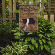 Load image into Gallery viewer, Hampshire Pig Welcome Garden Flag – Decorative Outdoor Yard Flag CK6883GF