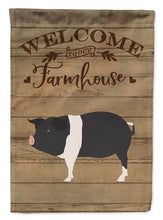 Load image into Gallery viewer, Hampshire Pig Welcome Garden Flag – Decorative Outdoor Yard Flag CK6883GF