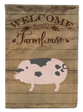 Load image into Gallery viewer, Gloucester Old Spot Pig Welcome Flag Canvas House Size CK6884CHF