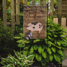 Load image into Gallery viewer, Gloucester Old Spot Pig Welcome Garden Flag – Decorative Outdoor Yard Flag CK6884GF