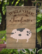 Load image into Gallery viewer, Gloucester Old Spot Pig Welcome Garden Flag – Decorative Outdoor Yard Flag CK6884GF