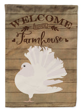 Load image into Gallery viewer, Silver Fantail Pigeon Welcome Garden Flag – Decorative Outdoor Yard Flag CK6894GF