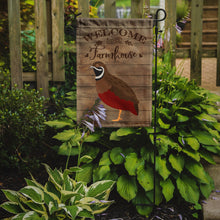 Load image into Gallery viewer, Chinese Painted or King Quail Welcome Garden Flag – Decorative Outdoor Yard Flag CK6900GF