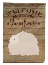 Load image into Gallery viewer, Fluffy Angora Rabbit Welcome Flag Canvas House Size CK6903CHF