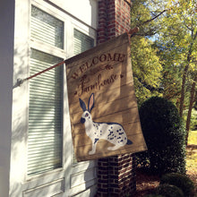 Load image into Gallery viewer, English Spot Rabbit Welcome Flag Canvas House Size CK6905CHF