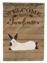 Load image into Gallery viewer, California White Rabbit Welcome Flag Canvas House Size CK6911CHF