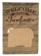 Load image into Gallery viewer, Lincoln Longwool Sheep Welcome Flag Canvas House Size CK6915CHF