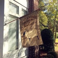 Load image into Gallery viewer, Suffolk Sheep Welcome Flag Canvas House Size CK6916CHF