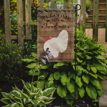 Load image into Gallery viewer, White Holland Turkey Welcome Garden Flag – Decorative Outdoor Yard Flag CK6927GF