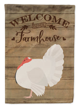 Load image into Gallery viewer, White Holland Turkey Welcome Garden Flag – Decorative Outdoor Yard Flag CK6927GF