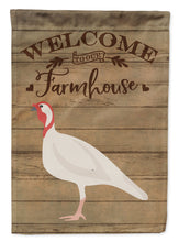 Load image into Gallery viewer, Beltsville Small White Turkey Hen Welcome Flag Canvas House Size CK6933CHF