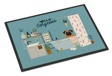 Load image into Gallery viewer, Brown Pug in Bathtub Doormat - 24x36 Decorative Floor Mat – Indoor/Outdoor Rug with Artistic Flair CK7427JMAT