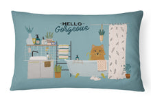 Load image into Gallery viewer, Norwich Terrier in Bathtub Canvas Fabric Decorative Pillow CK7442PW1216