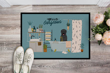 Load image into Gallery viewer, Black Russian Terrier in Bathtub Doormat - 24x36 Decorative Floor Mat – Indoor/Outdoor Rug with Artistic Flair CK7448JMAT