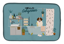 Load image into Gallery viewer, Moscow Watchdog in Bathtub Dish Drying Mat – Absorbent, Artistic Kitchen Essentials CK7449DDM