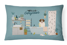 Load image into Gallery viewer, Moscow Watchdog in Bathtub Canvas Fabric Decorative Pillow CK7449PW1216