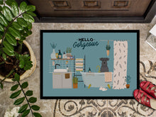 Load image into Gallery viewer, Black Miniature Schnauzer in Bathtub Doormat - 24x36 Decorative Floor Mat – Indoor/Outdoor Rug with Artistic Flair CK7473JMAT