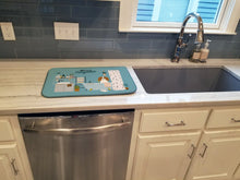 Load image into Gallery viewer, Cavalier Spaniel in Bathtub Dish Drying Mat – Absorbent, Artistic Kitchen Essentials CK7480DDM