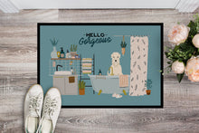 Load image into Gallery viewer, Soft Coated Wheaten Terrier in Bathtub Doormat - 18x27 Decorative Floor Mat – Indoor/Outdoor Rug with Artistic Flair CK7483MAT