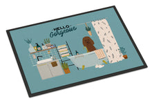 Load image into Gallery viewer, Irish Water Spaniel in Bathtub Doormat - 18x27 Decorative Floor Mat – Indoor/Outdoor Rug with Artistic Flair CK7485MAT