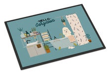 Load image into Gallery viewer, White Poodle in Bathtub Doormat - 24x36 Decorative Floor Mat – Indoor/Outdoor Rug with Artistic Flair CK7492JMAT