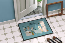 Load image into Gallery viewer, White Poodle in Bathtub Doormat - 18x27 Decorative Floor Mat – Indoor/Outdoor Rug with Artistic Flair CK7492MAT