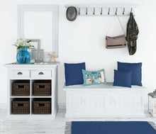 Load image into Gallery viewer, Red White Papillon in Bathtub Canvas Fabric Decorative Pillow CK7500PW1216