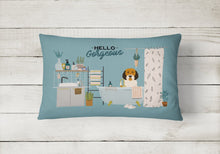 Load image into Gallery viewer, Petit Basset Griffon Veenden in Bathtub Canvas Fabric Decorative Pillow CK7501PW1216