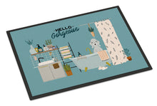 Load image into Gallery viewer, Blue Bedlington Terrier in Bathtub Doormat - 24x36 Decorative Floor Mat – Indoor/Outdoor Rug with Artistic Flair CK7512JMAT