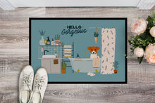 Load image into Gallery viewer, Jack Russell Terrier in Bathtub Doormat - 18x27 Decorative Floor Mat – Indoor/Outdoor Rug with Artistic Flair CK7530MAT