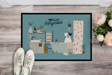 Load image into Gallery viewer, White Boxer in Bathtub Doormat - 24x36 Decorative Floor Mat – Indoor/Outdoor Rug with Artistic Flair CK7536JMAT