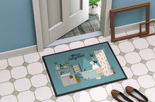 Load image into Gallery viewer, White Boxer in Bathtub Doormat - 18x27 Decorative Floor Mat – Indoor/Outdoor Rug with Artistic Flair CK7536MAT
