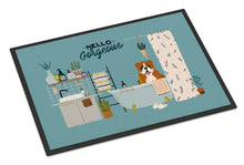 Load image into Gallery viewer, Red White English Bulldog in Bathtub Doormat - 18x27 Decorative Floor Mat – Indoor/Outdoor Rug with Artistic Flair CK7542MAT