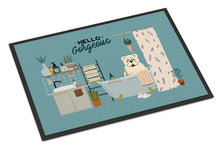 Load image into Gallery viewer, White English Bulldog in Bathtub Doormat - 24x36 Decorative Floor Mat – Indoor/Outdoor Rug with Artistic Flair CK7545JMAT