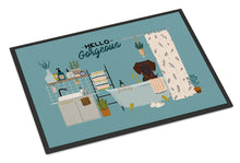 Load image into Gallery viewer, Chocolate Wire Haired Dachshund in Bathtub Doormat - 18x27 Decorative Floor Mat – Indoor/Outdoor Rug with Artistic Flair CK7551MAT