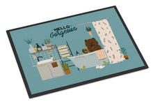 Load image into Gallery viewer, Chocolate Chow Chow in Bathtub Doormat - 24x36 Decorative Floor Mat – Indoor/Outdoor Rug with Artistic Flair CK7563JMAT