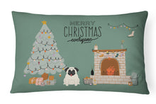Load image into Gallery viewer, Cream Pug Christmas Everyone Canvas Fabric Decorative Pillow CK7567PW1216