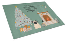 Load image into Gallery viewer, Fawn Pug Christmas Everyone Glass Cutting Boards – Durable, Decorative Kitchen Art Large CK7571LCB
