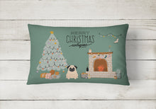 Load image into Gallery viewer, Fawn Pug Christmas Everyone Canvas Fabric Decorative Pillow CK7571PW1216