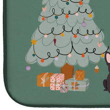 Load image into Gallery viewer, Brindle French Bulldog Christmas Everyone  Dish Drying Mat – Absorbent, Artistic Kitchen Essentials CK7572DDM