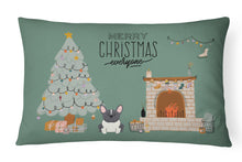 Load image into Gallery viewer, Black White French Bulldog Christmas Everyone Canvas Fabric Decorative Pillow CK7575PW1216