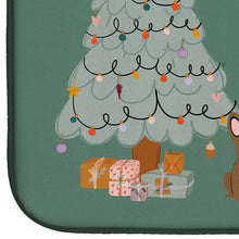 Load image into Gallery viewer, Brown French Bulldog Christmas Everyone Dish Drying Mat – Absorbent, Artistic Kitchen Essentials CK7576DDM