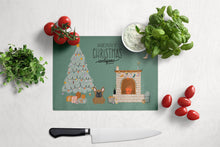 Load image into Gallery viewer, Brown French Bulldog Christmas Everyone Glass Cutting Boards – Durable, Decorative Kitchen Art Large CK7576LCB