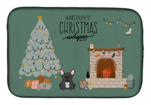 Load image into Gallery viewer, Black French Bulldog Christmas Everyone Dish Drying Mat – Absorbent, Artistic Kitchen Essentials CK7577DDM